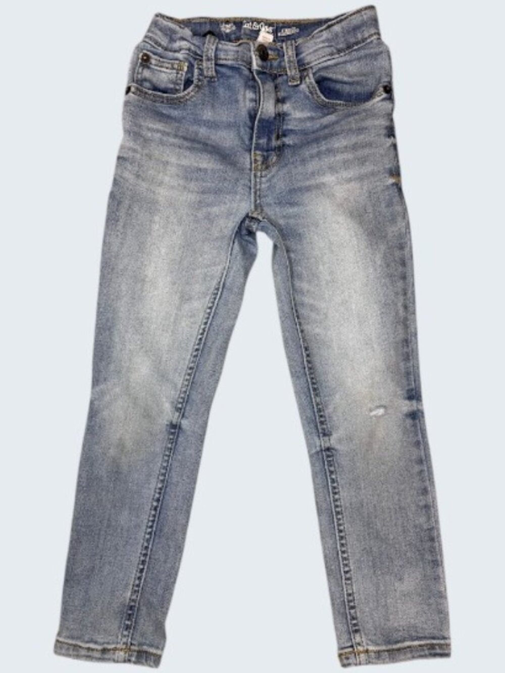Skinny Jeans Light Wash Distressed Stretch Denim Boys Size 6